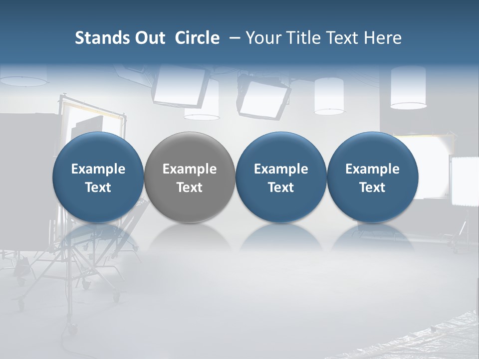 Illuminated Film Umbrella PowerPoint Template