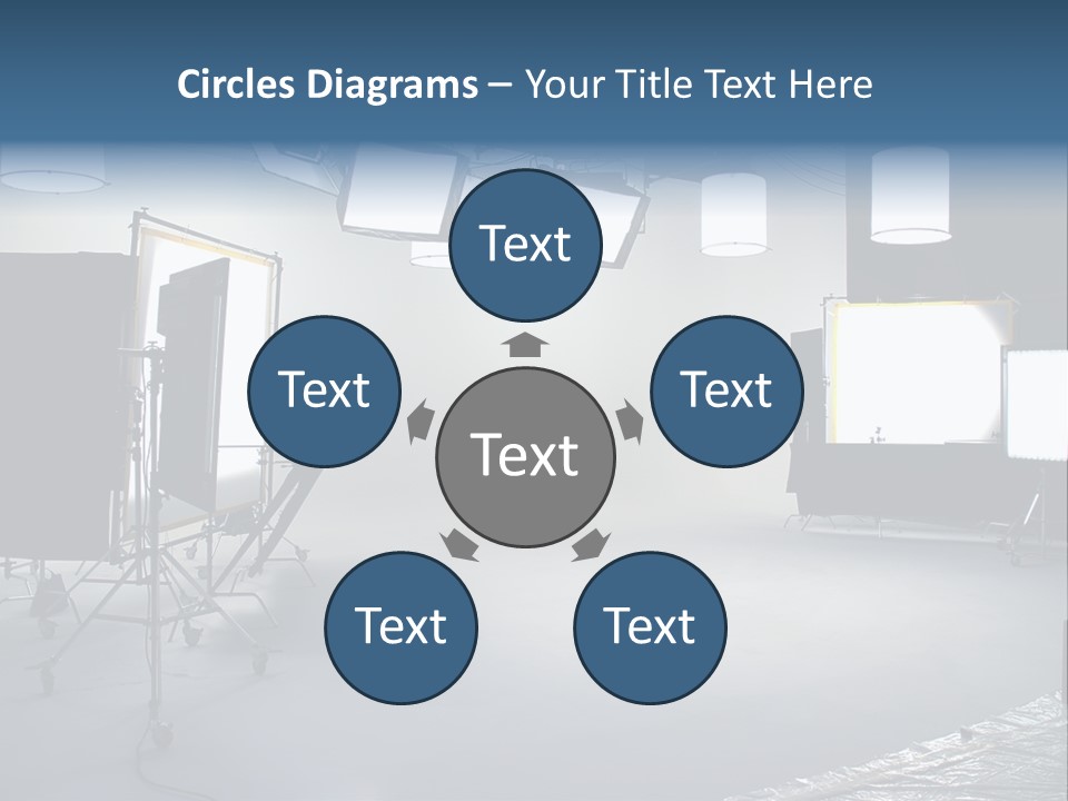 Illuminated Film Umbrella PowerPoint Template