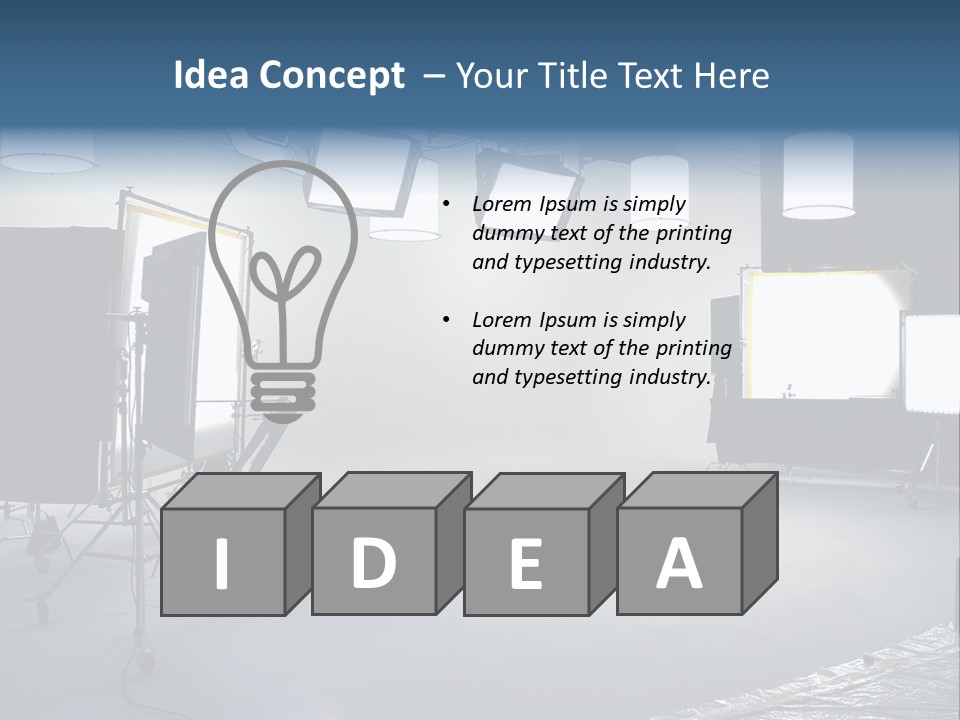 Illuminated Film Umbrella PowerPoint Template