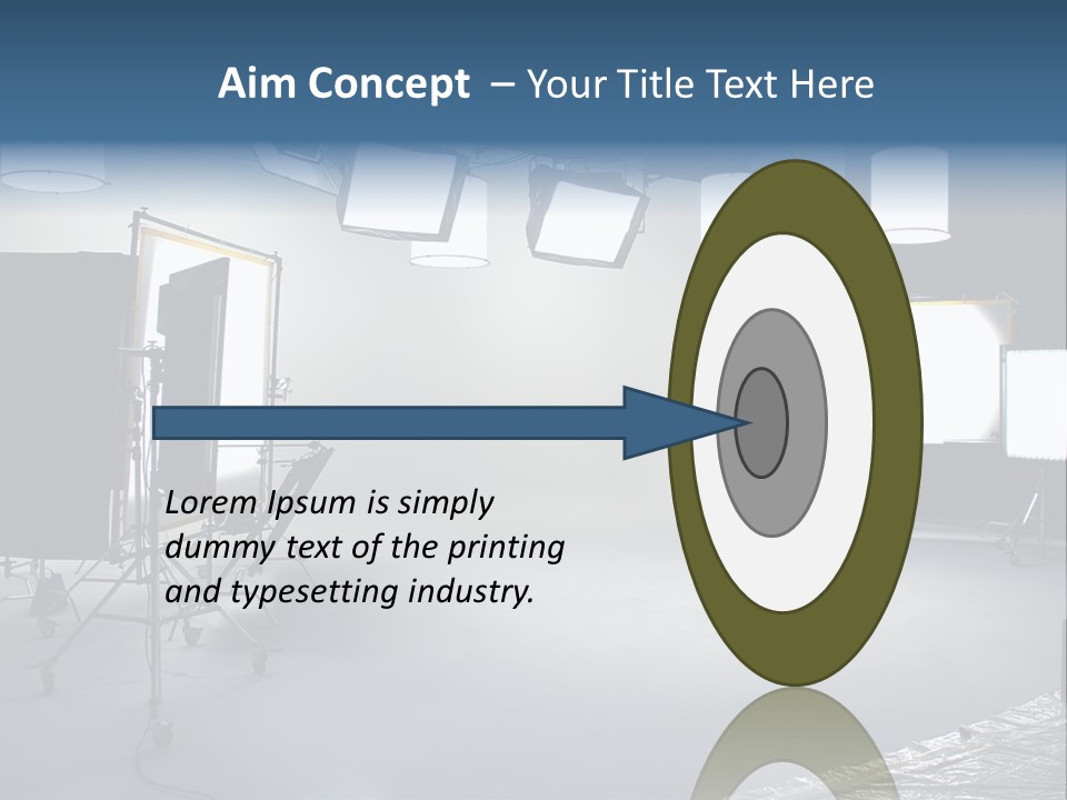 Illuminated Film Umbrella PowerPoint Template