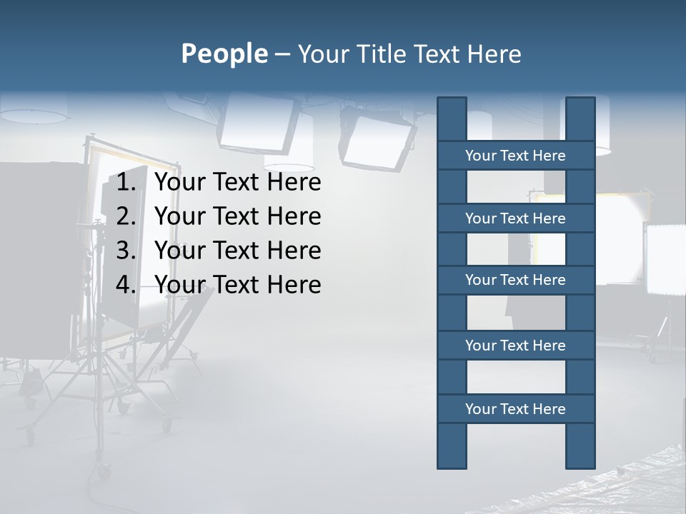 Illuminated Film Umbrella PowerPoint Template