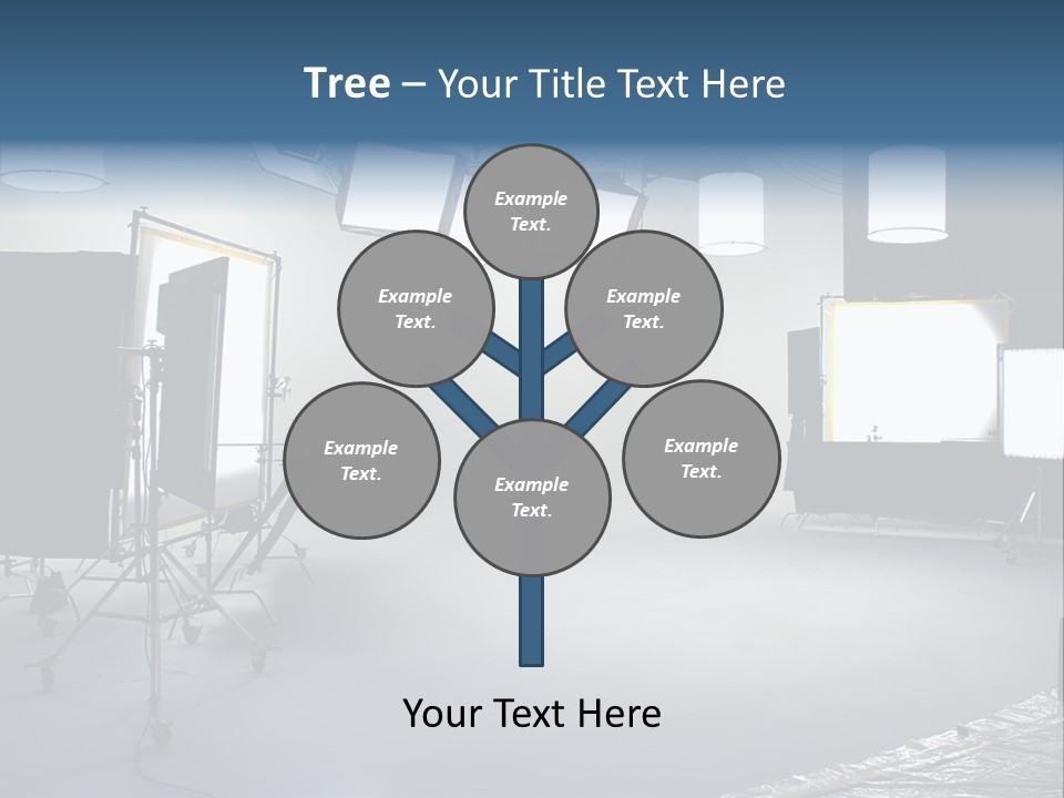 Illuminated Film Umbrella PowerPoint Template