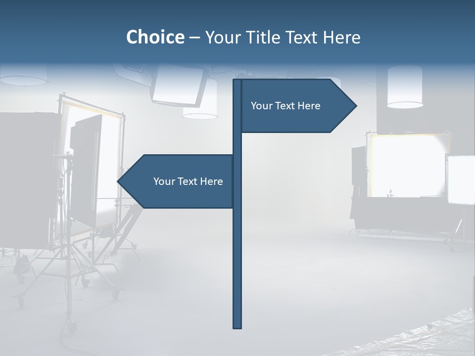 Illuminated Film Umbrella PowerPoint Template