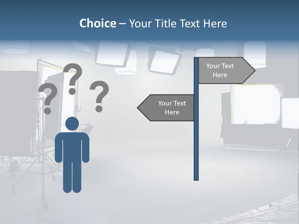 Illuminated Film Umbrella PowerPoint Template