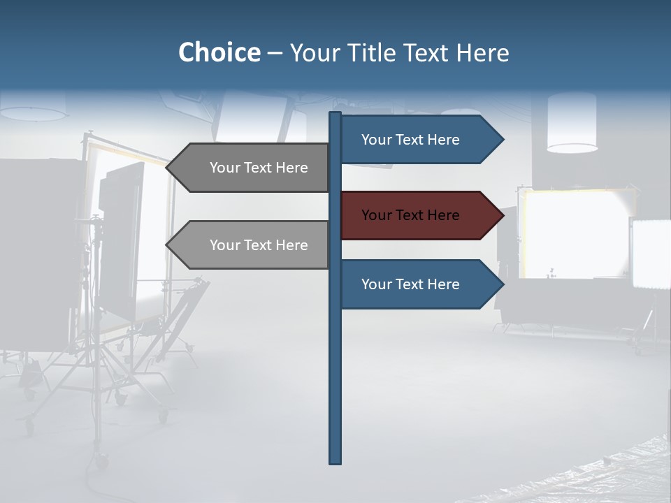 Illuminated Film Umbrella PowerPoint Template