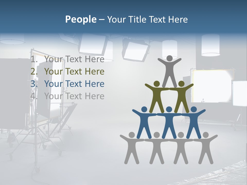 Illuminated Film Umbrella PowerPoint Template