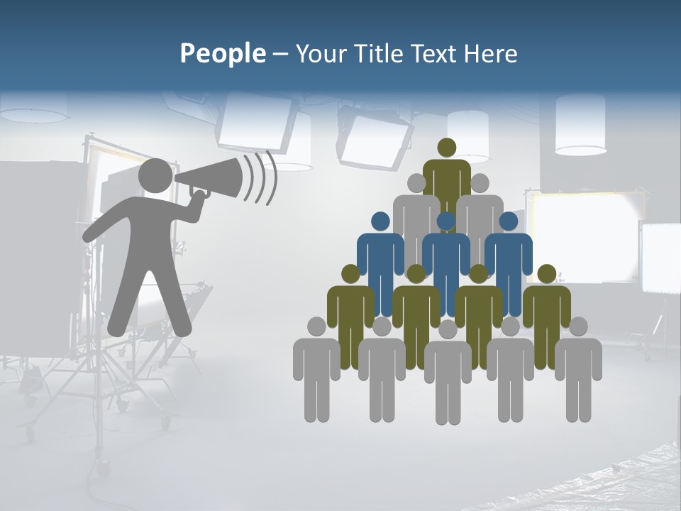 Illuminated Film Umbrella PowerPoint Template