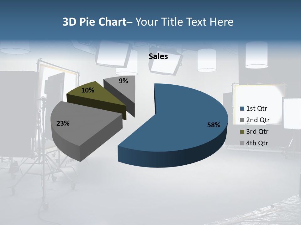 Illuminated Film Umbrella PowerPoint Template
