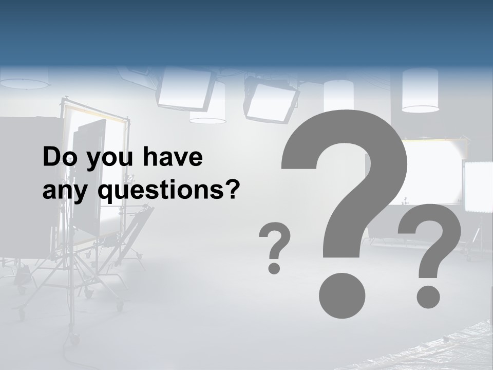 Illuminated Film Umbrella PowerPoint Template