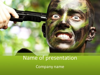 Human Desperate Suicide PowerPoint Template