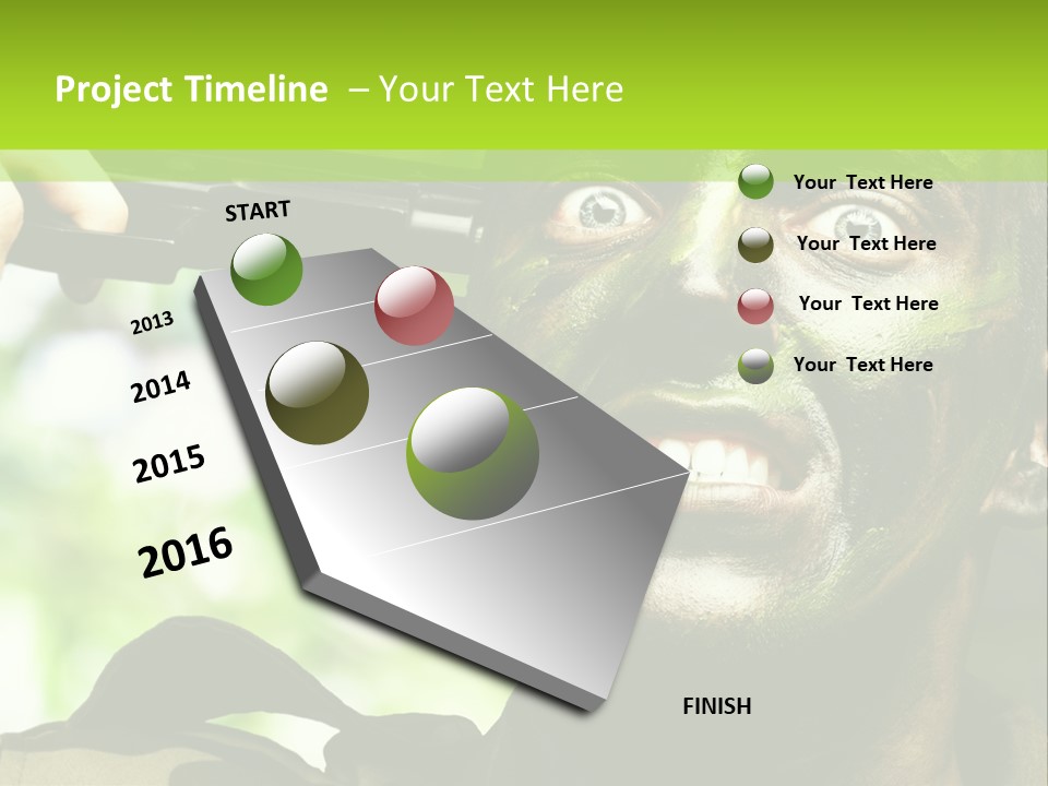Human Desperate Suicide PowerPoint Template