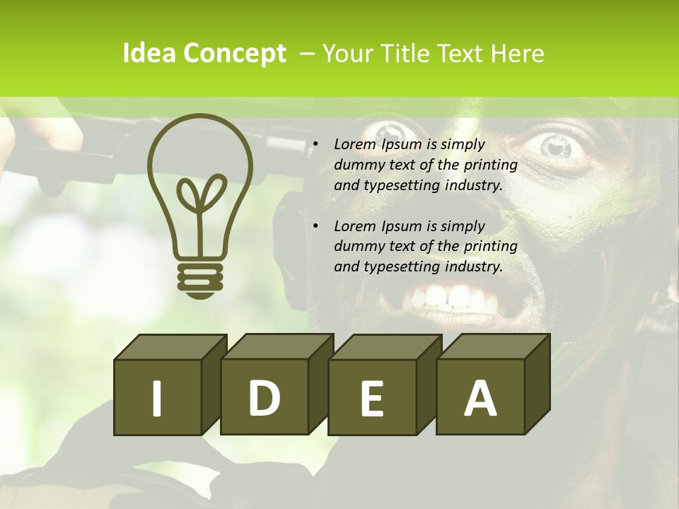 Human Desperate Suicide PowerPoint Template