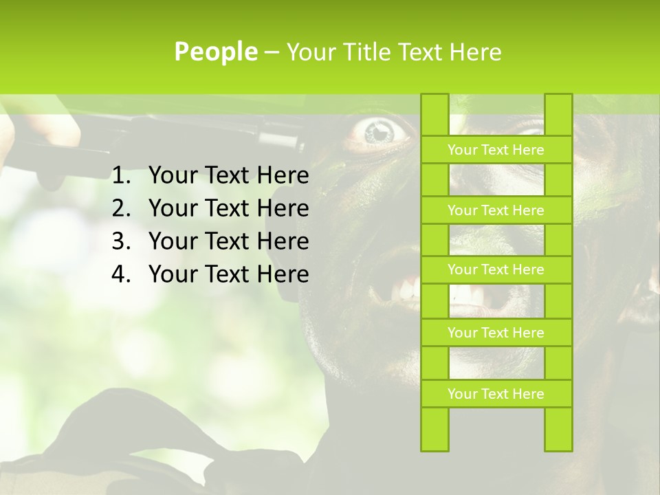 Human Desperate Suicide PowerPoint Template