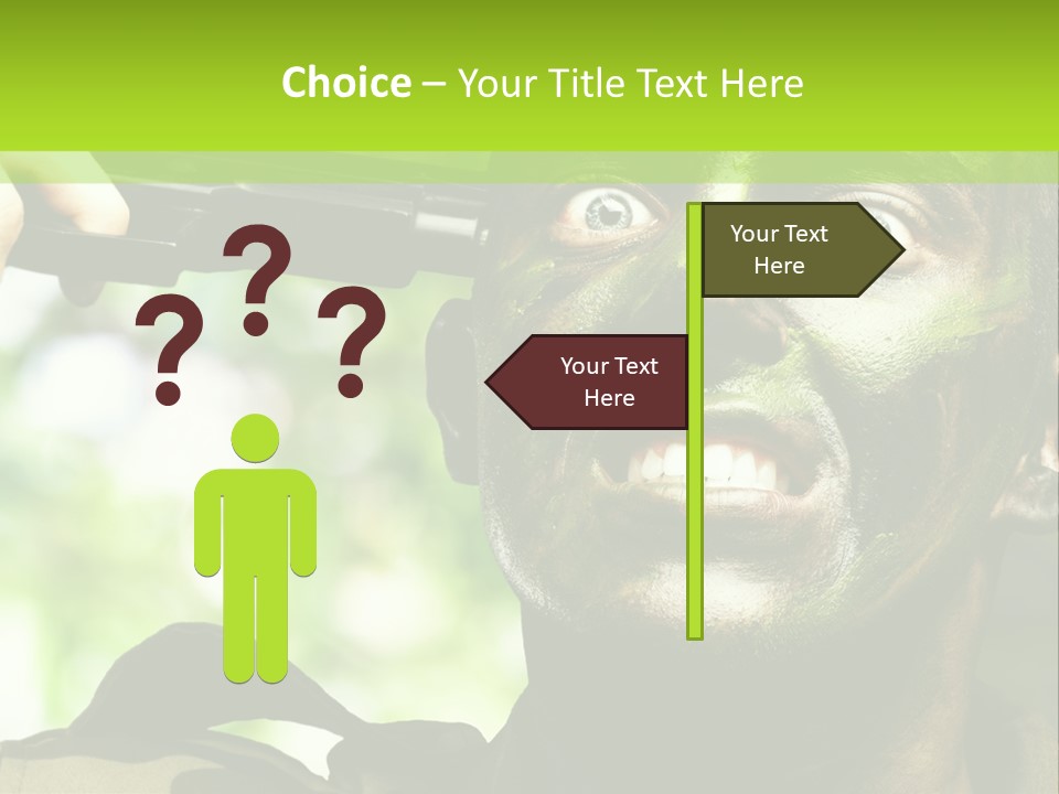 Human Desperate Suicide PowerPoint Template