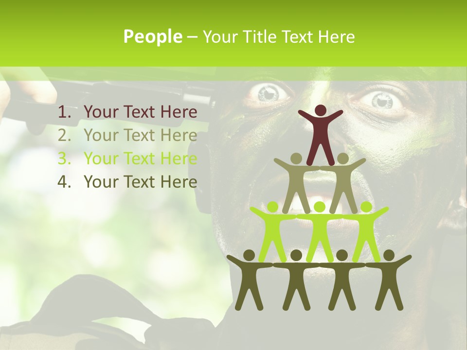 Human Desperate Suicide PowerPoint Template