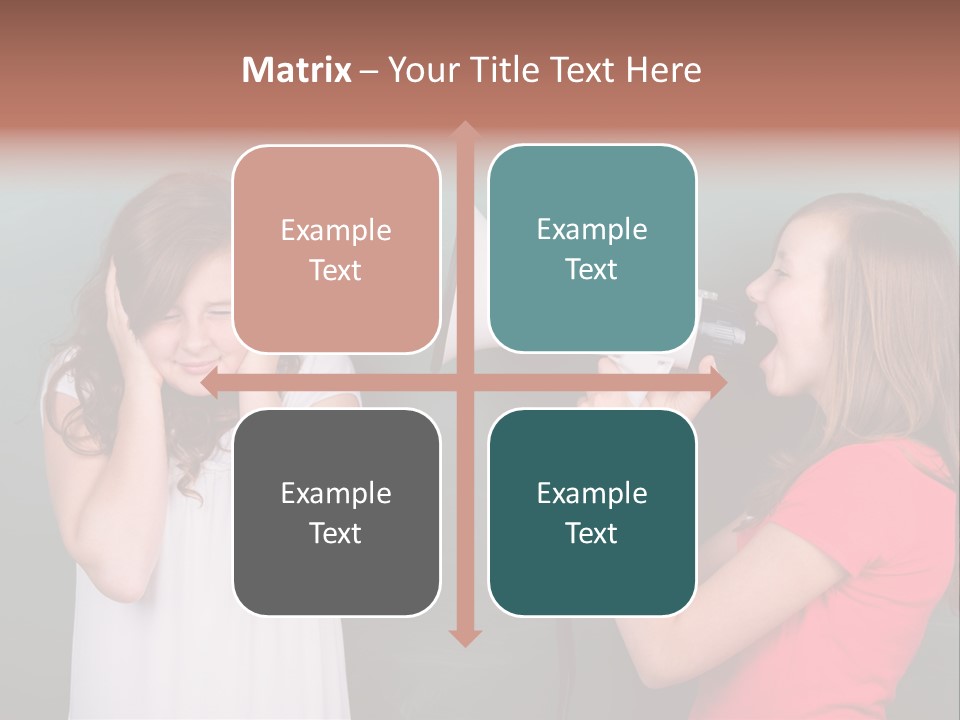 Megaphone Girl People PowerPoint Template