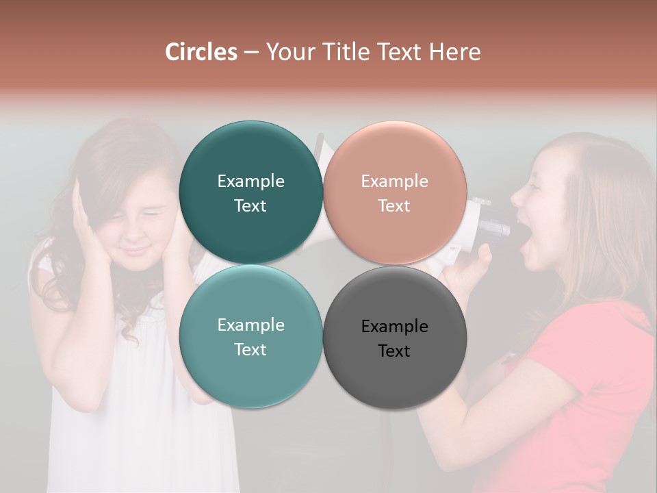 Megaphone Girl People PowerPoint Template