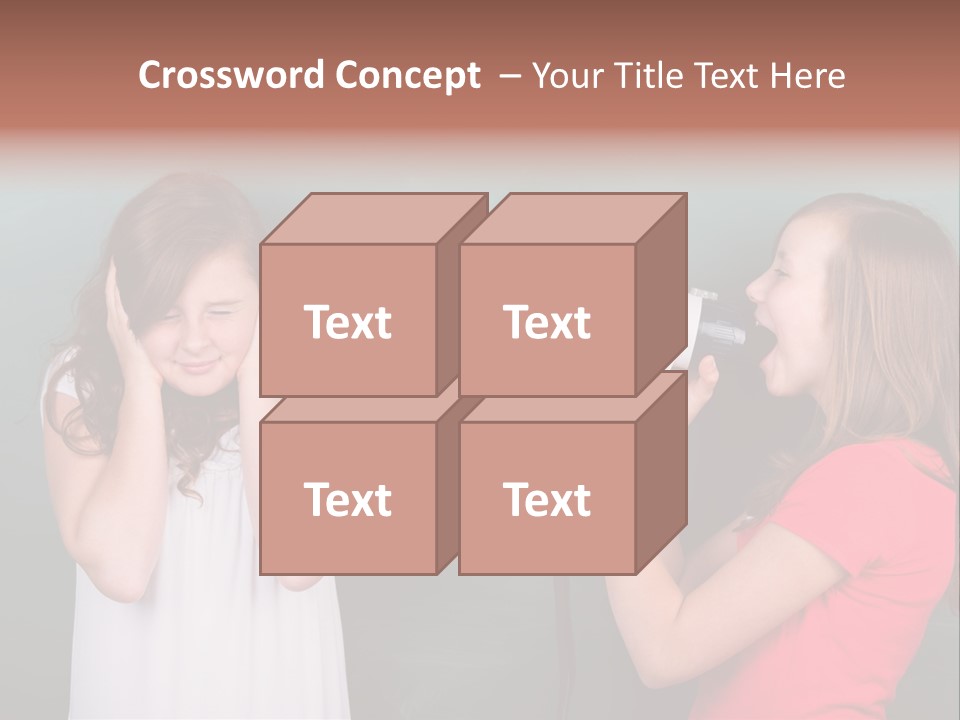 Megaphone Girl People PowerPoint Template