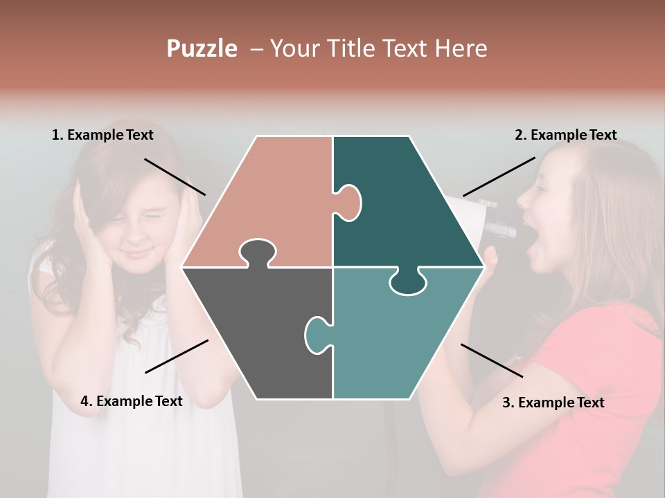 Megaphone Girl People PowerPoint Template