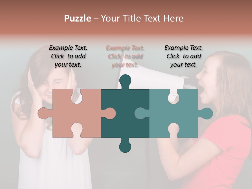 Megaphone Girl People PowerPoint Template