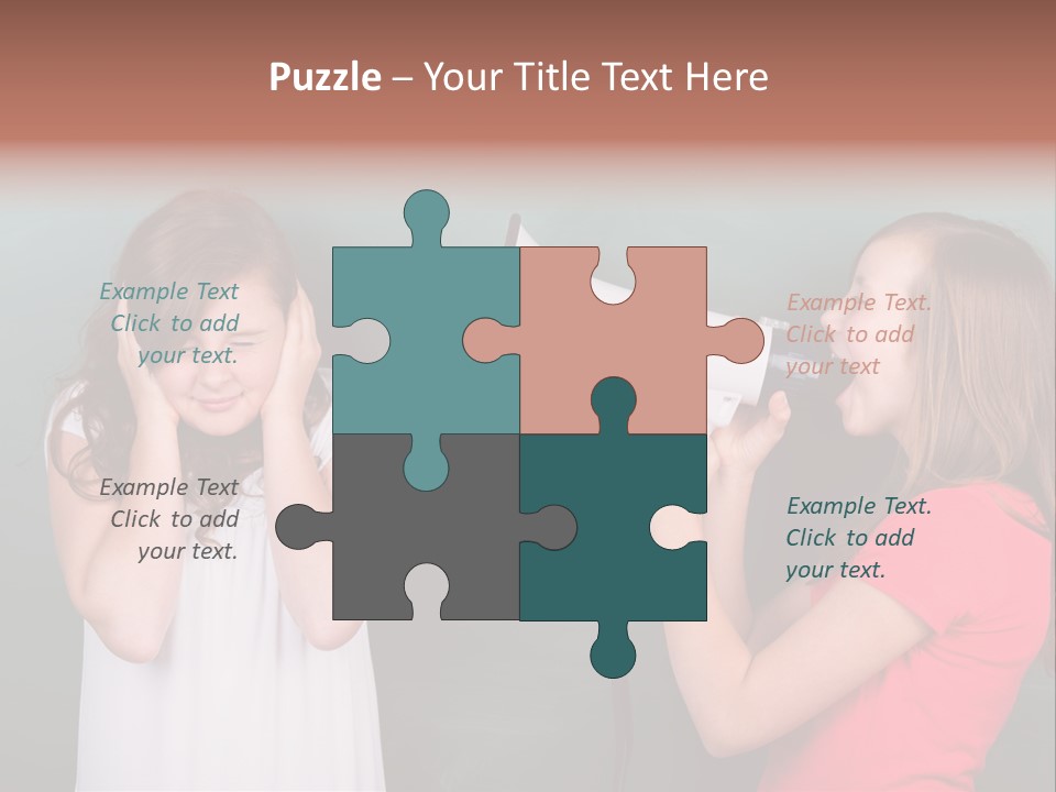 Megaphone Girl People PowerPoint Template