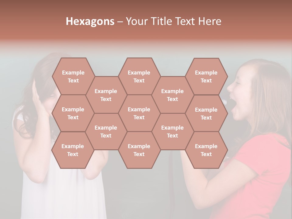 Megaphone Girl People PowerPoint Template