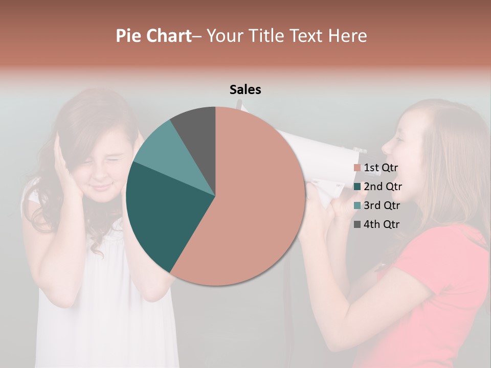 Megaphone Girl People PowerPoint Template