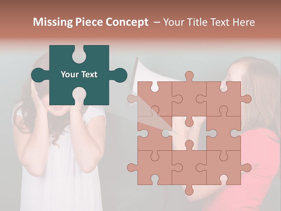 Megaphone Girl People PowerPoint Template