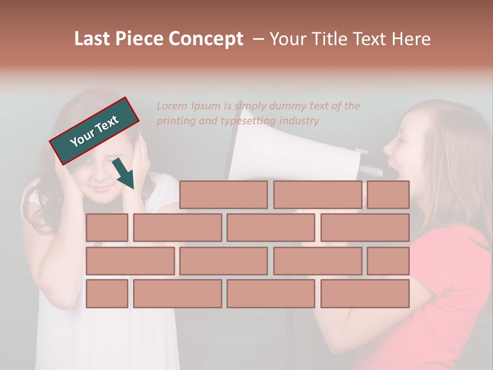 Megaphone Girl People PowerPoint Template