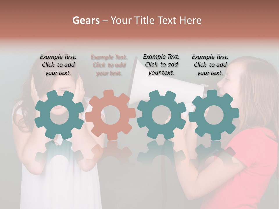 Megaphone Girl People PowerPoint Template