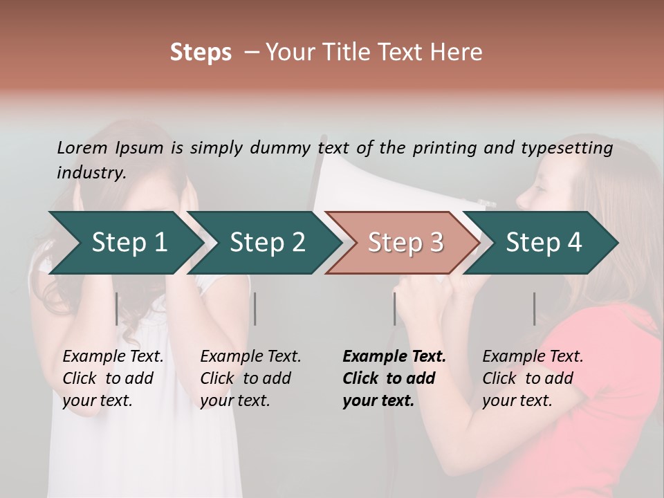 Megaphone Girl People PowerPoint Template