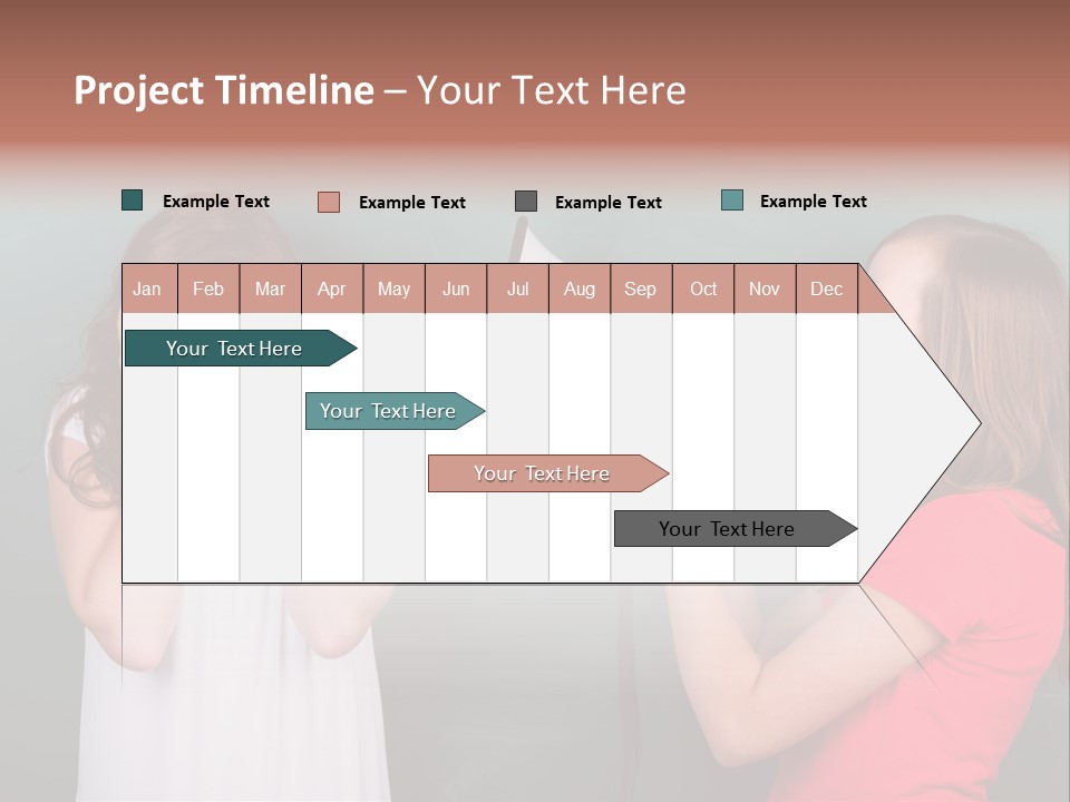 Megaphone Girl People PowerPoint Template