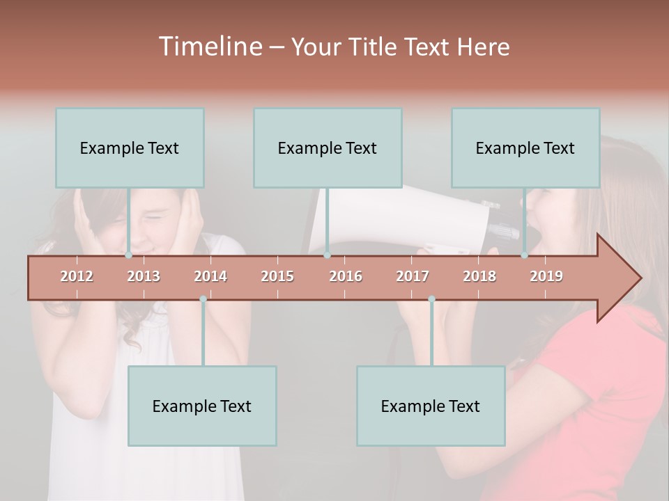 Megaphone Girl People PowerPoint Template