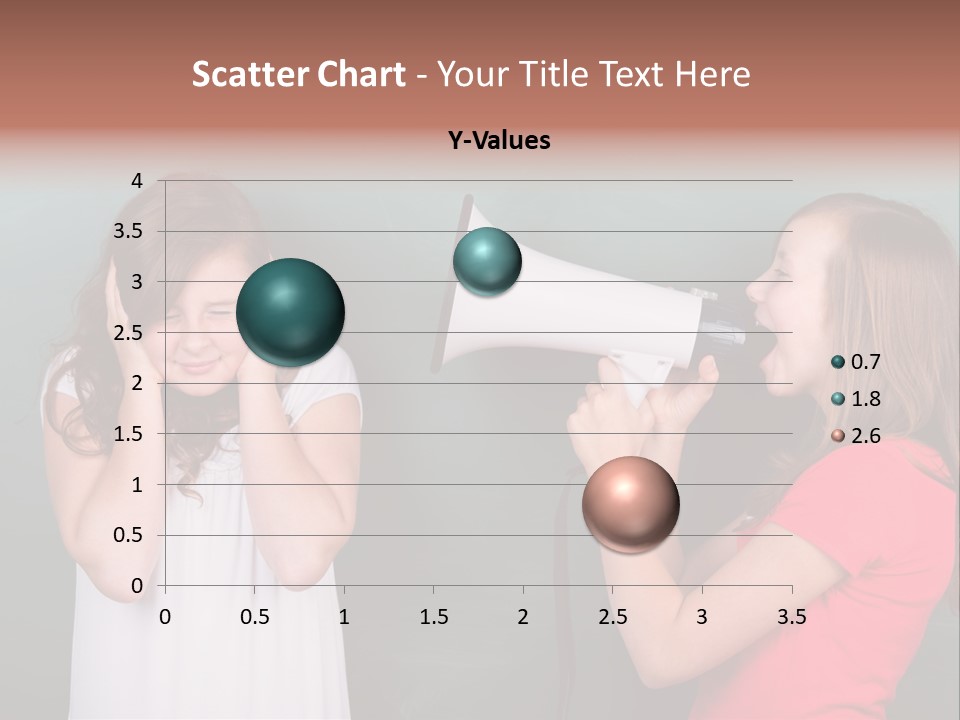 Megaphone Girl People PowerPoint Template