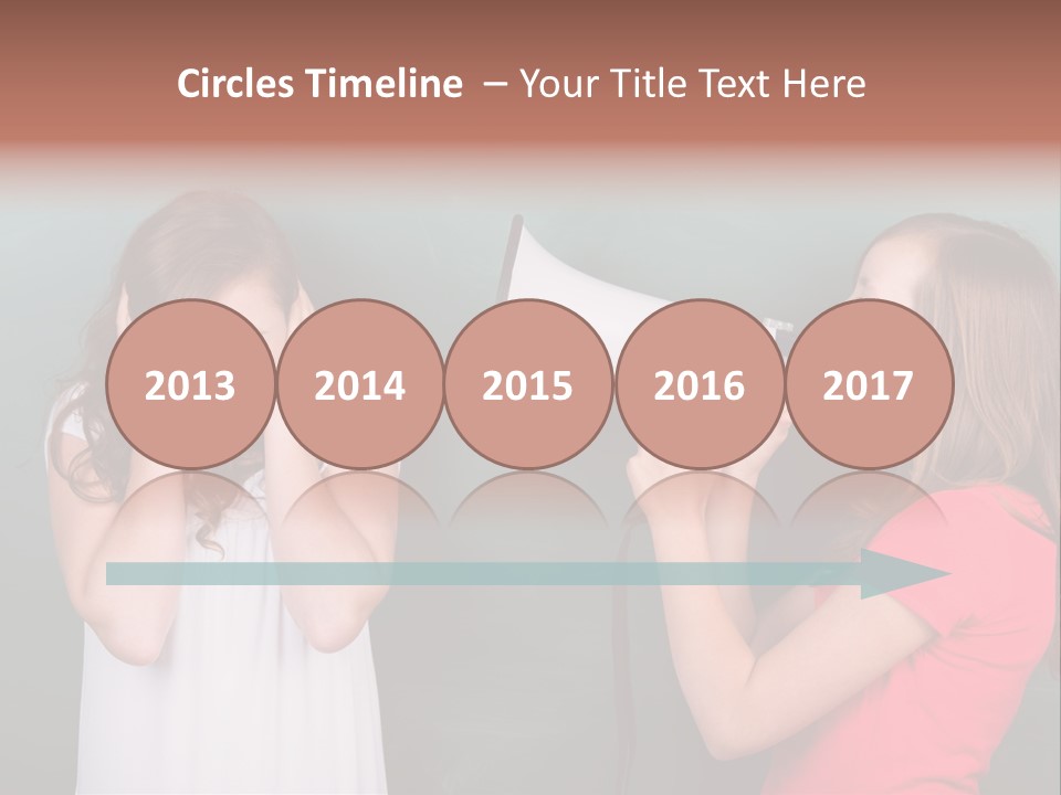 Megaphone Girl People PowerPoint Template