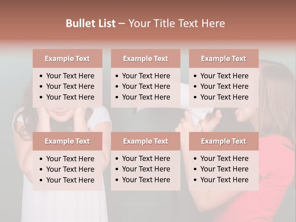 Megaphone Girl People PowerPoint Template