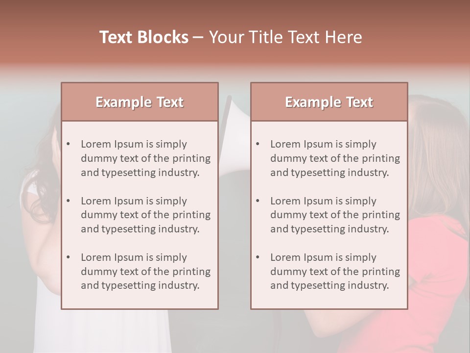 Megaphone Girl People PowerPoint Template