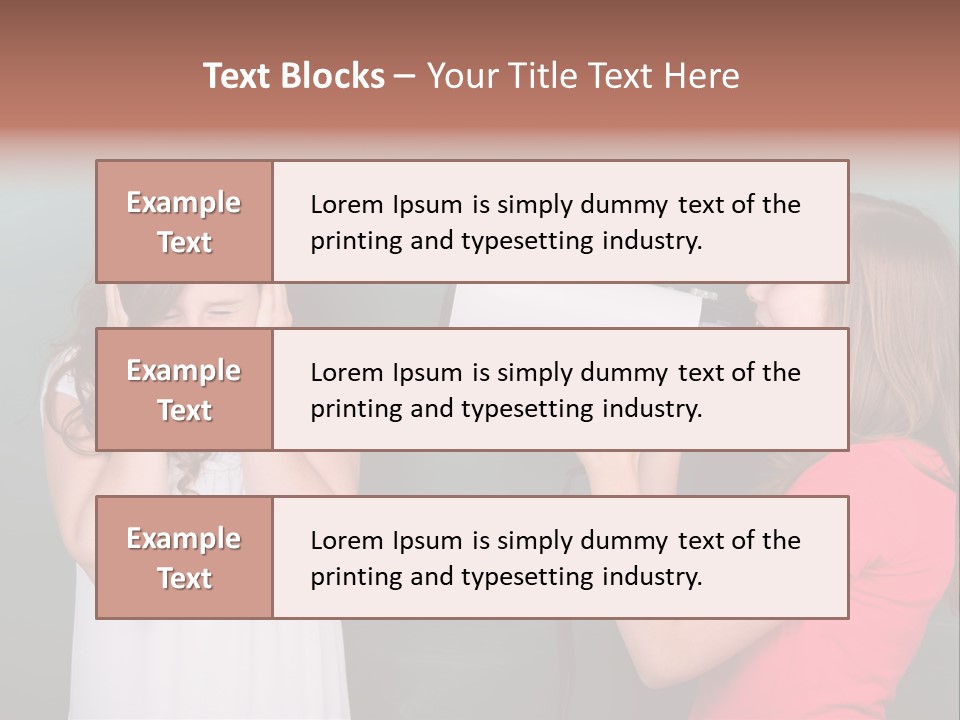 Megaphone Girl People PowerPoint Template