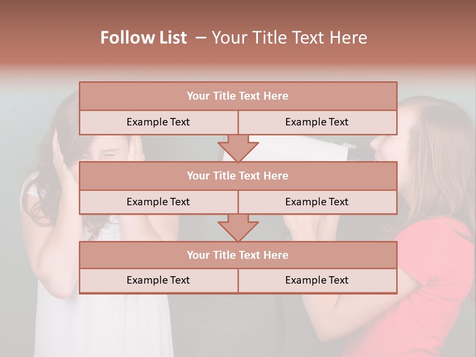 Megaphone Girl People PowerPoint Template