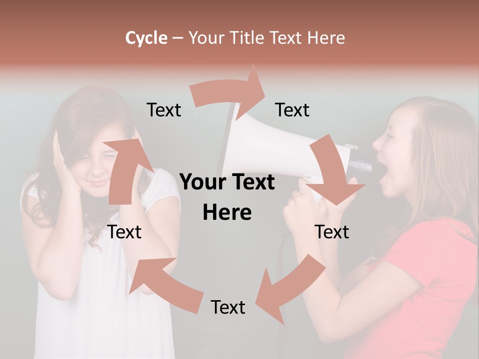 Megaphone Girl People PowerPoint Template