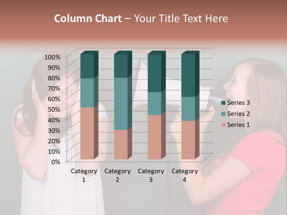 Megaphone Girl People PowerPoint Template