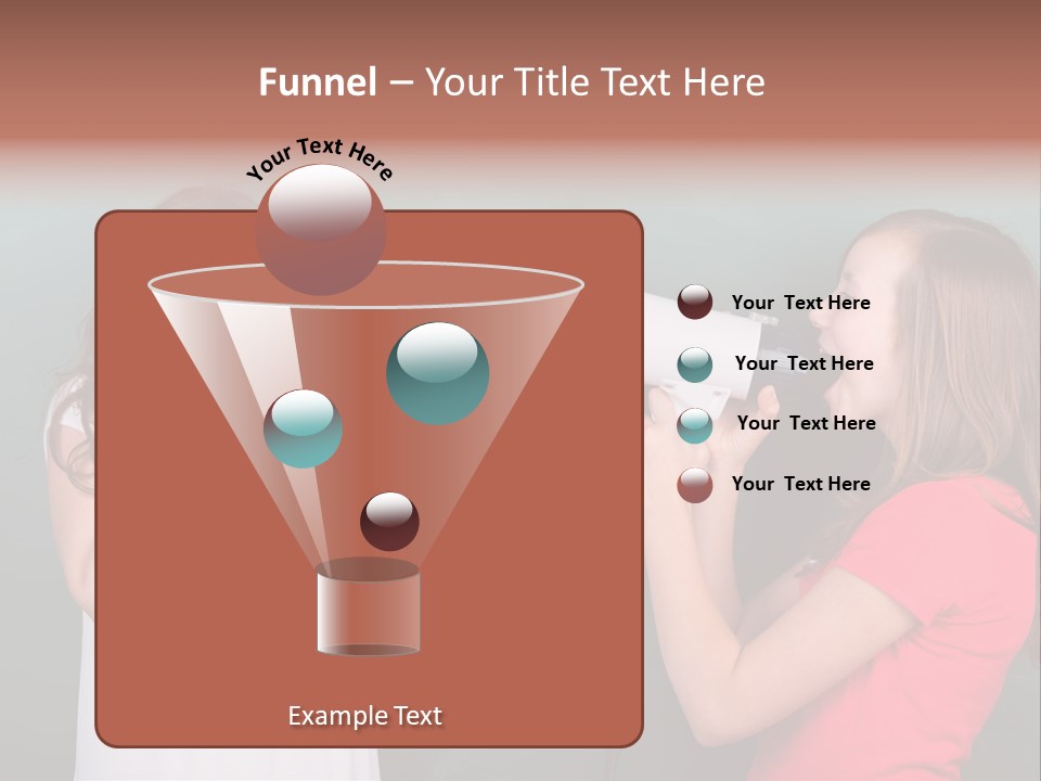 Megaphone Girl People PowerPoint Template