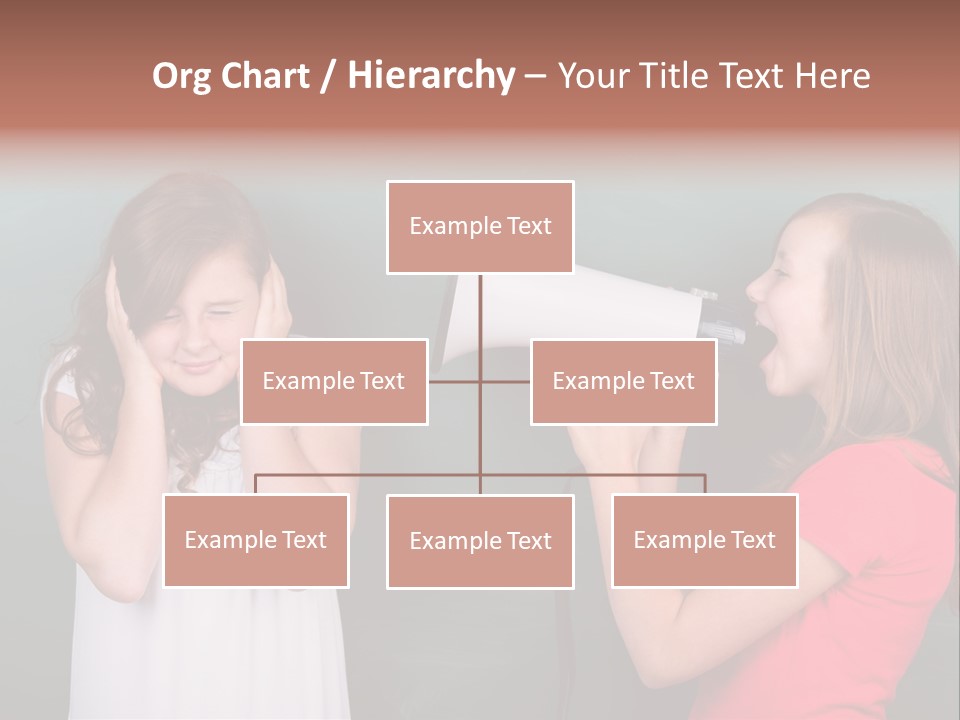 Megaphone Girl People PowerPoint Template