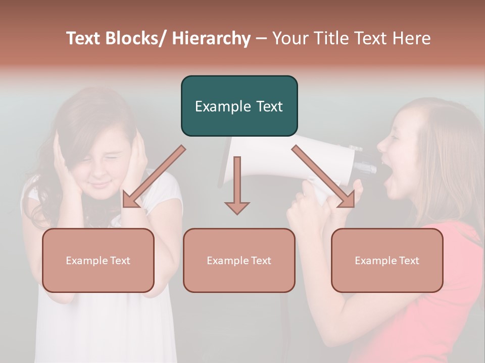 Megaphone Girl People PowerPoint Template