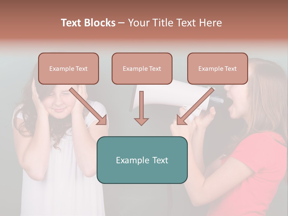 Megaphone Girl People PowerPoint Template