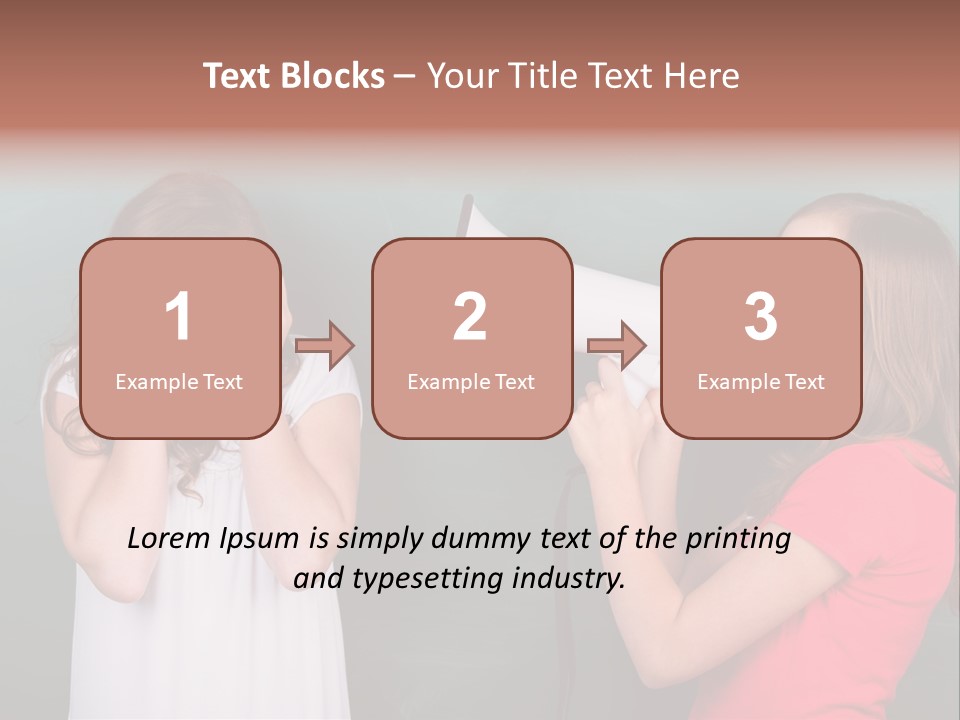 Megaphone Girl People PowerPoint Template