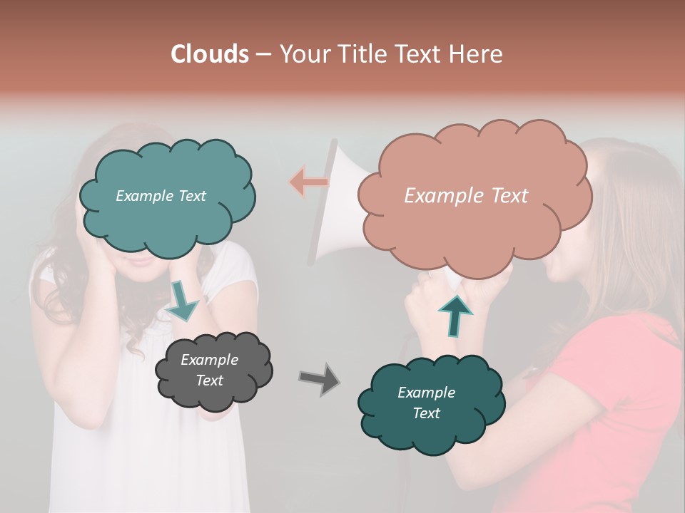 Megaphone Girl People PowerPoint Template