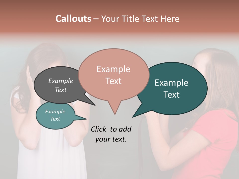 Megaphone Girl People PowerPoint Template