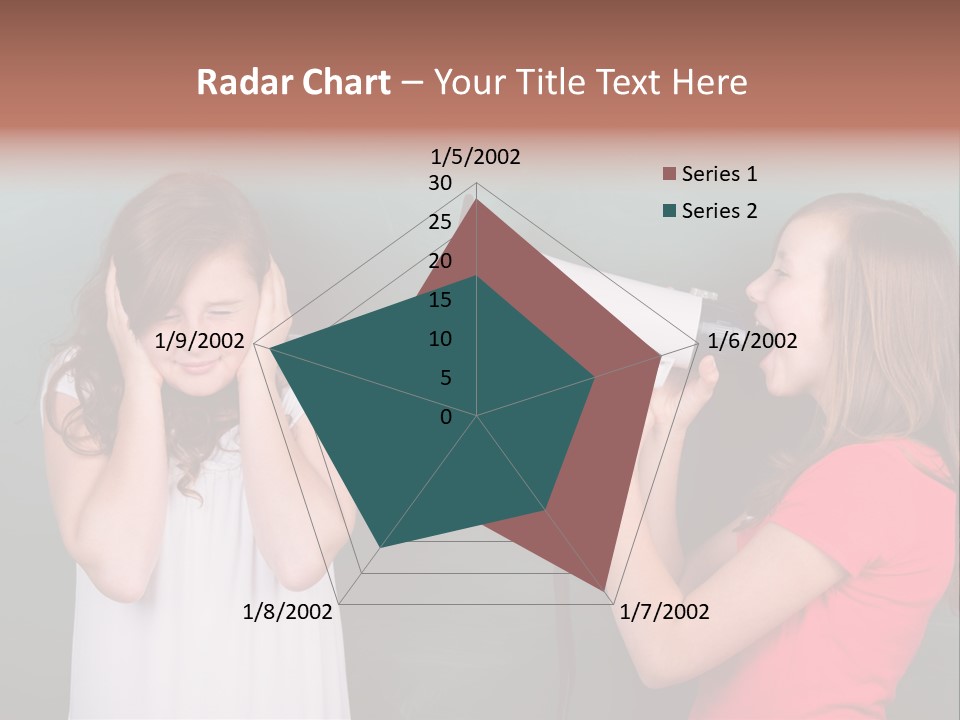 Megaphone Girl People PowerPoint Template