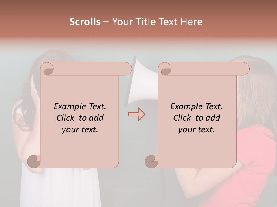 Megaphone Girl People PowerPoint Template